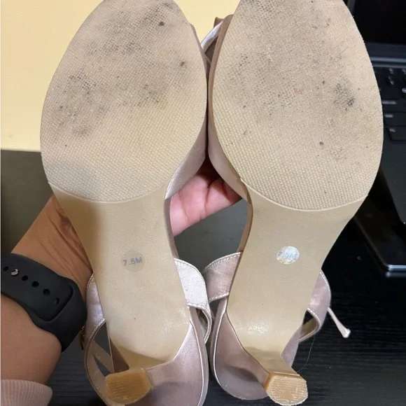 Charter Club Satin Kitty Heel Bow Sandal Size 7.5 - Picture 6 of 13